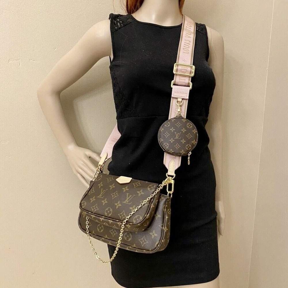 Louis Vuitton Multi Pochette Accessoires Monogram Pink Clutch Crossbody - Picture 13 of 13